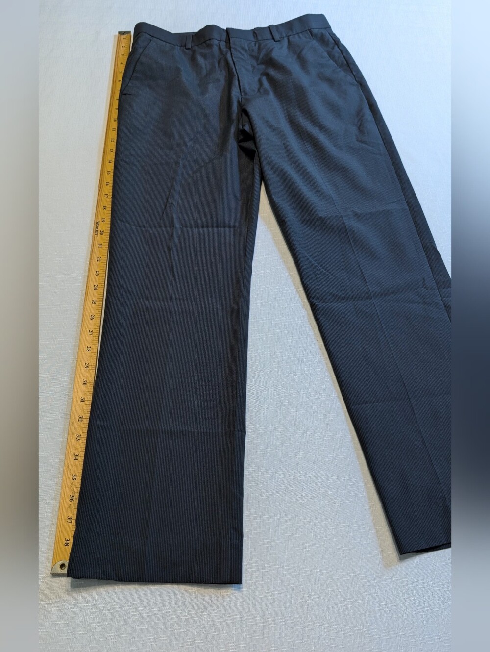 Perry Ellis Navy Blue White Pinstripe Dress Pants Mens Size 30x30